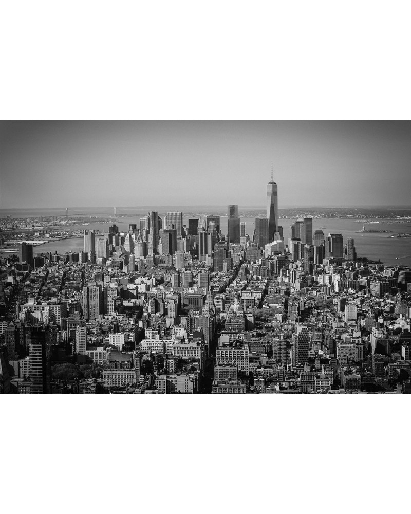 Manhattan and more - photographie Nicolas Mazières 
Les tours, l’ile de Manhattan et la statue de la liberté depuis les hauteurs