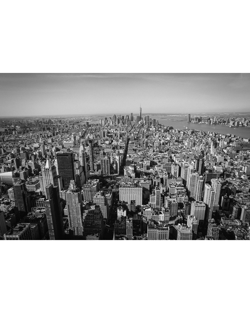 Isle of Manhattan - photographie Nicolas Mazières 
Les tours, l’ile de Manhattan et la statue de la liberté depuis les hauteurs 